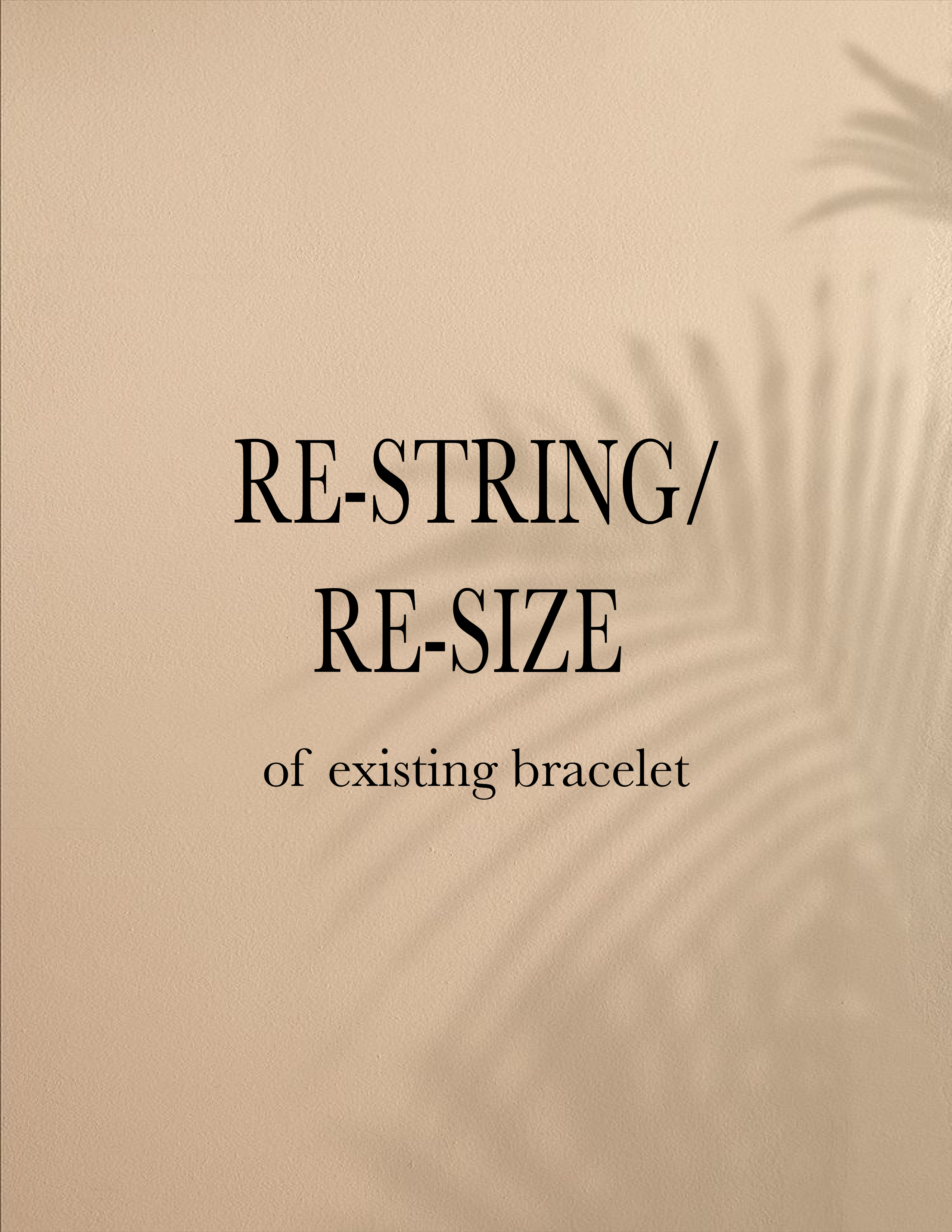 RE-STRING/RE-SIZE